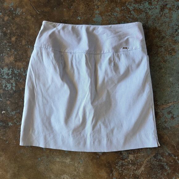 Swing Control Women's Golf Skirt Skort Size S Blue White Pin Stripe Pickleball - Picture 6 of 7